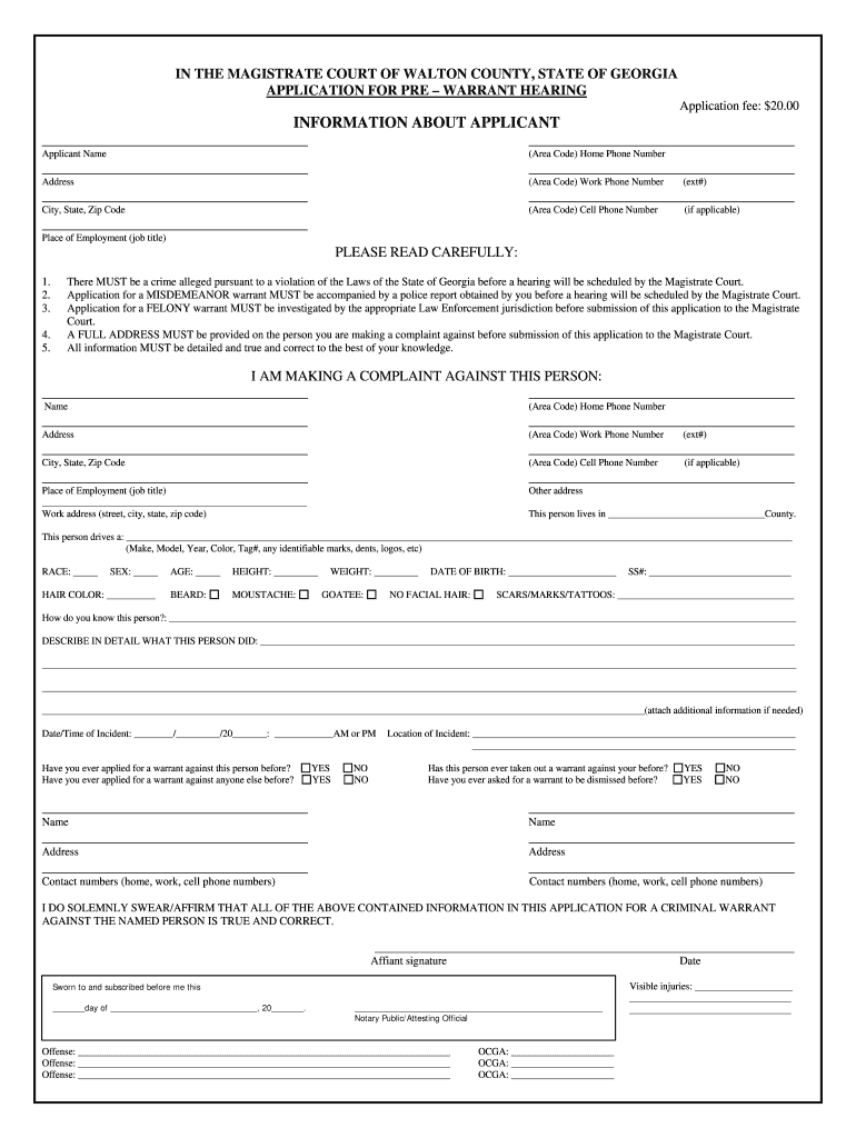 Fillable Online Waltoncountyga Walton County Government Applications