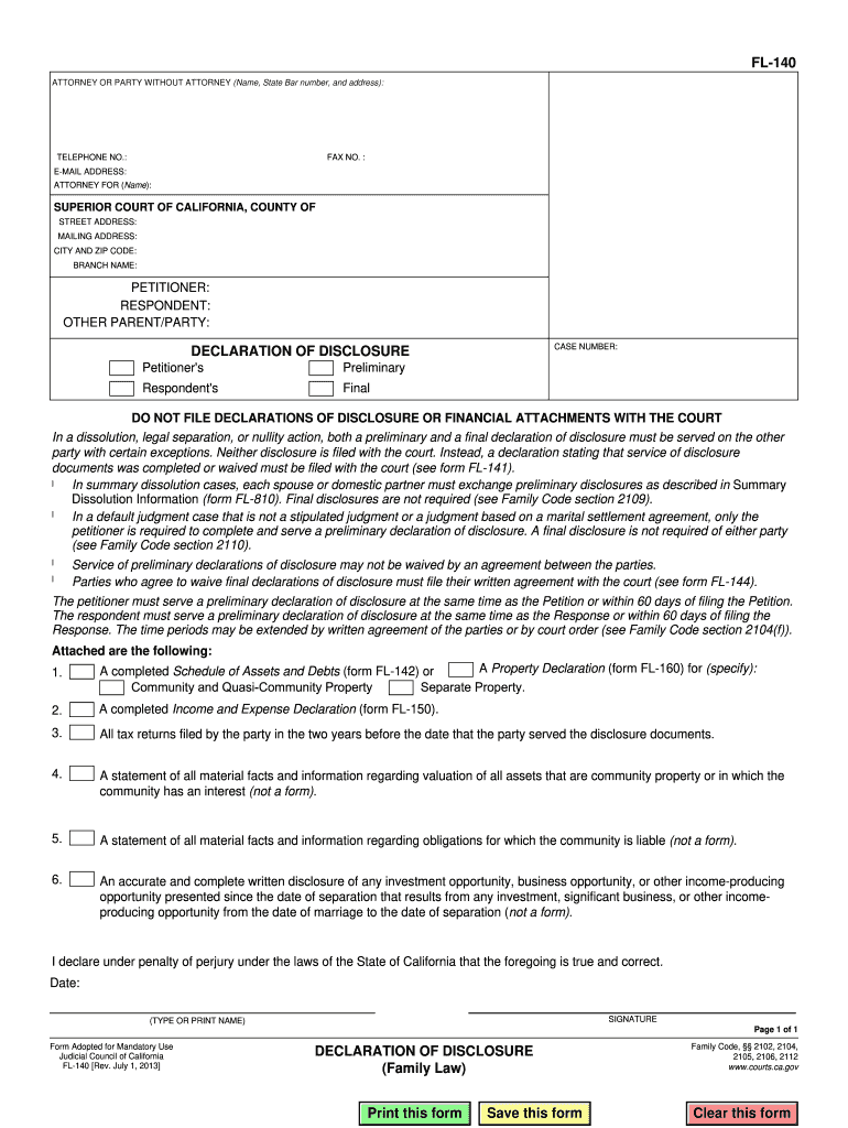 Fl140 Fill Online Printable Fillable Blank PdfFiller