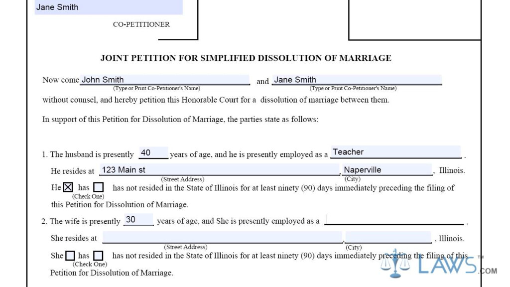 Form 3257 Joint Petition Simplified Dissolution Of Marriage DuPage 