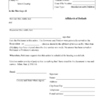 Form DIV815 Download Fillable PDF Or Fill Online Affidavit Of Default
