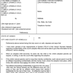 Free Hawaii Affidavit Of Adoptive Parents Form PDF 52KB 2 Page s