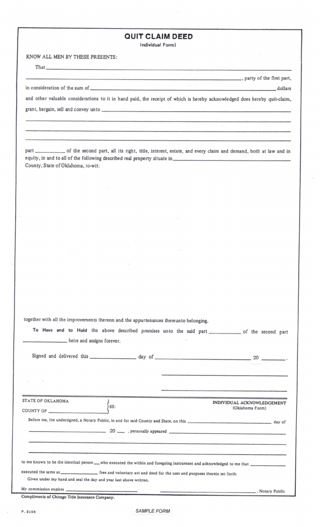 Free Printable Quit Claim Deed Form TUTORE ORG Master Of Document 