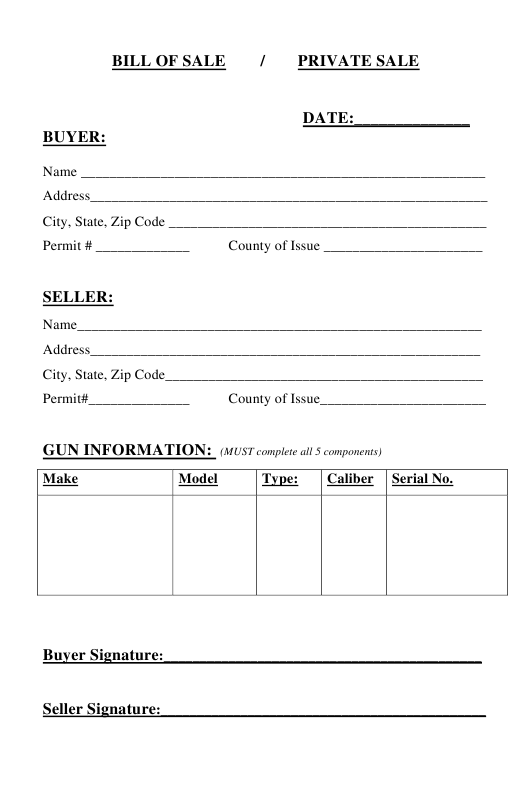 Genesee County New York Private Bill Of Sale For Gun Download