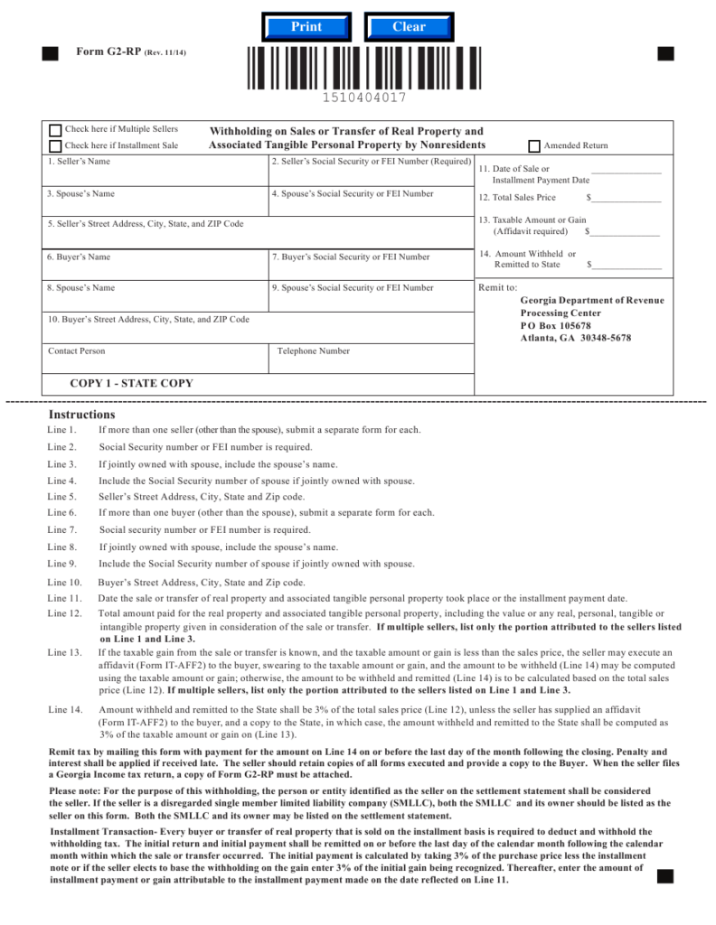 Georgia Tangible Personal Property Tax Form ZDOLLZ