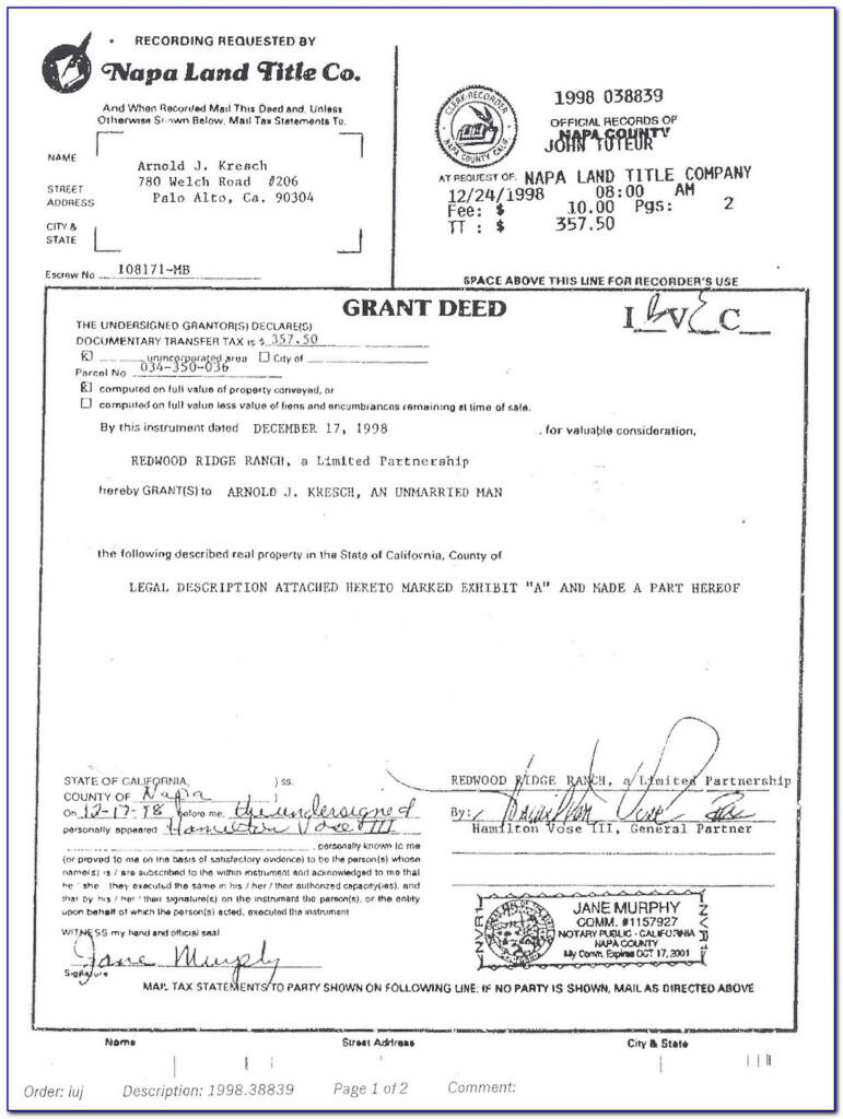 Grant Deed Form California Alameda County Form Resume Examples 