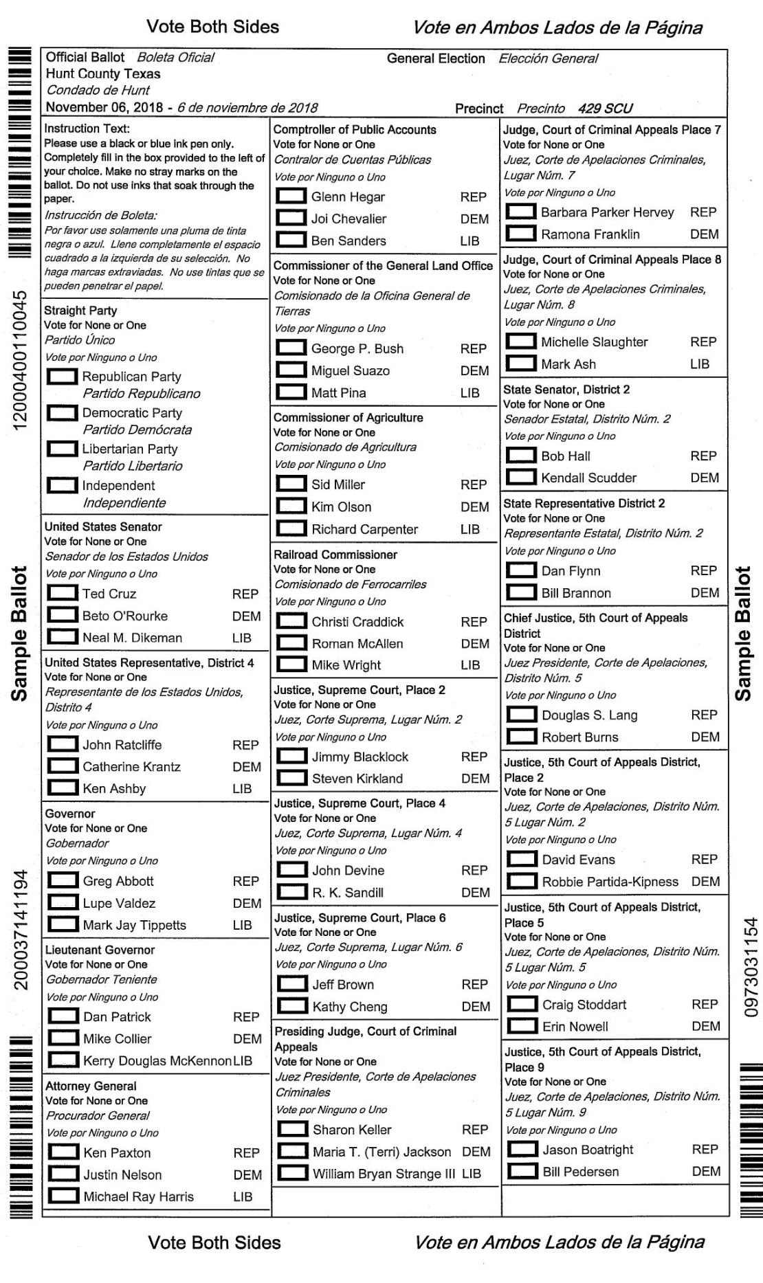 Hunt County Pct 4 Sample Ballot Heraldbanner