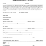 JBCD 5 Senior Attendance Permit