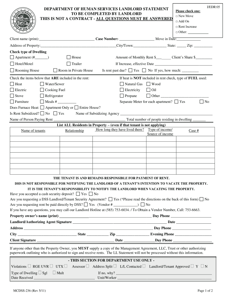 Landlord Statement Fill Online Printable Fillable Blank PdfFiller