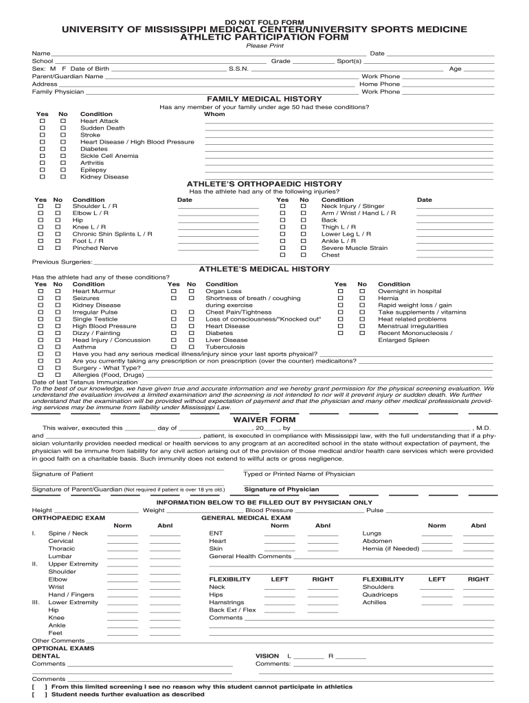 Mhsaa Medical Online Fill Online Printable Fillable Blank PdfFiller