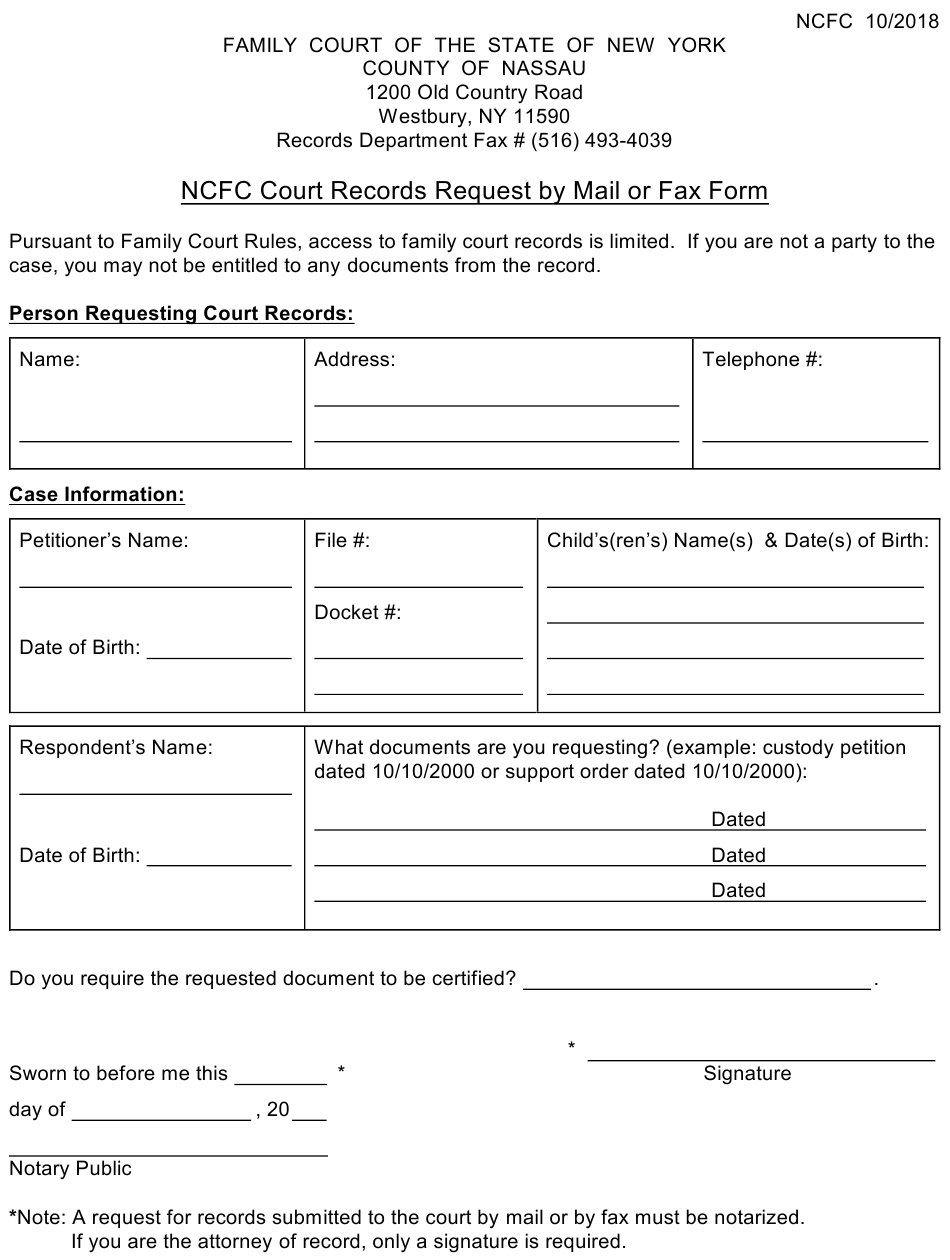 Family Court Nassau County Forms CountyForms