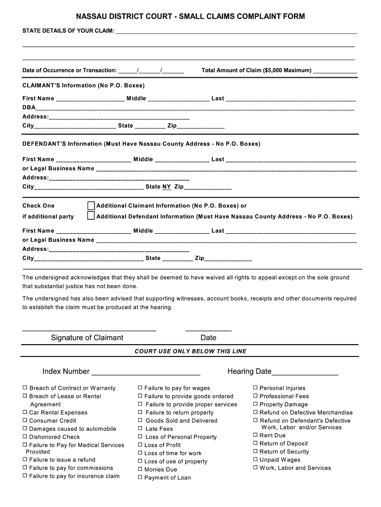 Family Court Nassau County Forms CountyForms