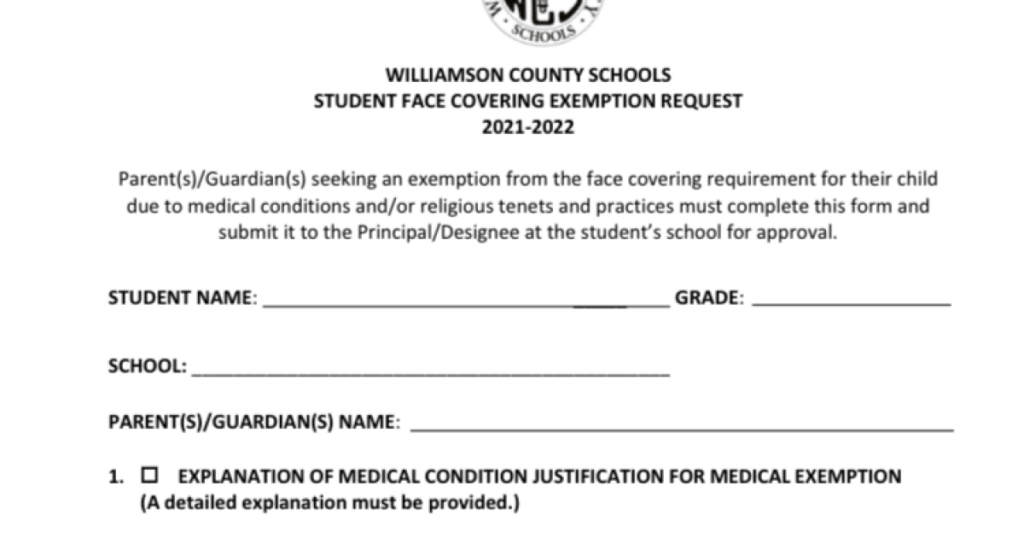 Parents File Mask Exemptions After School Board Mandates Masks