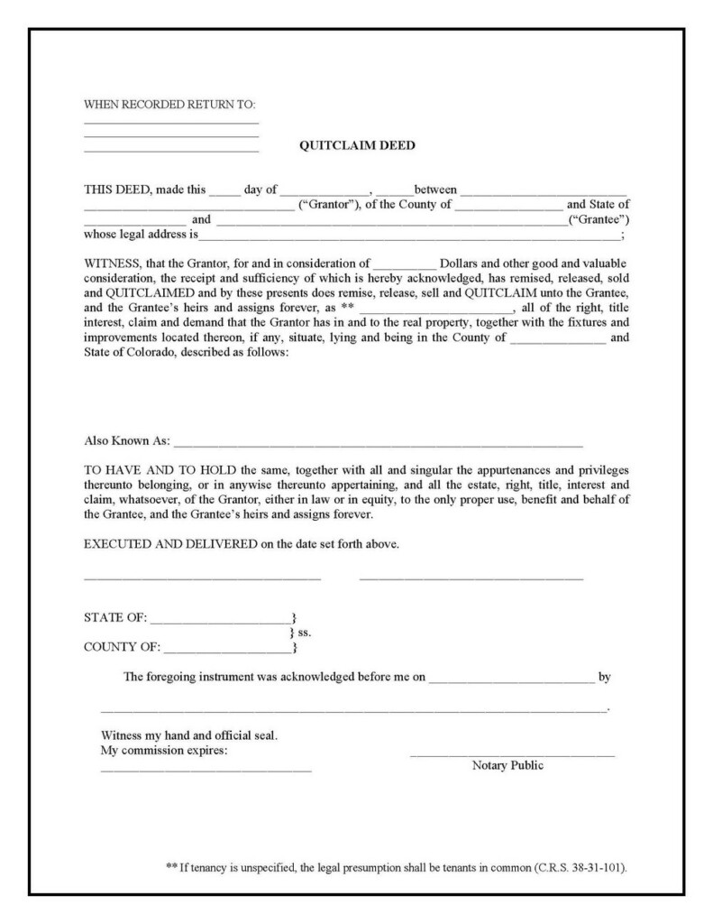 Quit Claim Deed Form Dekalb County Georgia Universal Network