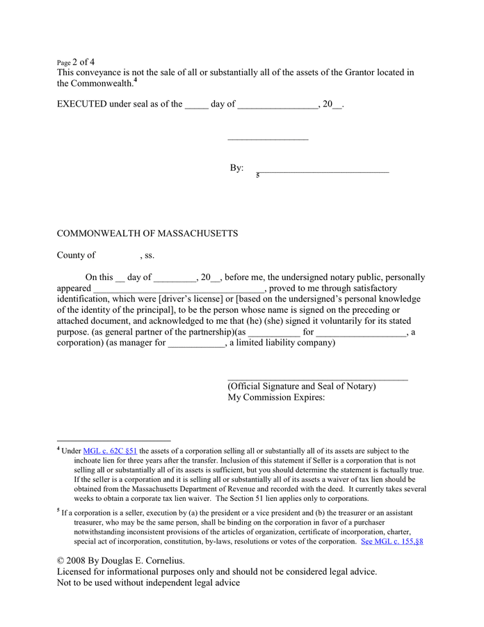 QUITCLAIM DEED In Word And Pdf Formats Page 2 Of 4