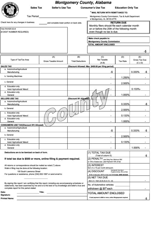 Sales Tax Seller S Use Tax Consumer S Use Tax Education Only Tax 