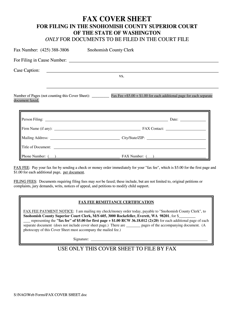 Snohomish County Superior Court Forms Fill Out And Sign Printable PDF 