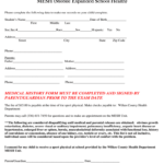 Sports Physical Form Pdf Fill Out And Sign Printable PDF Template