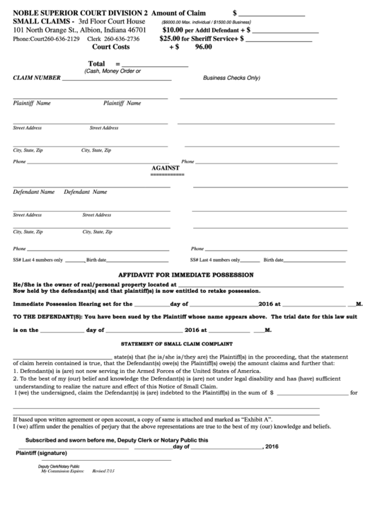 Top 26 Indiana Court Forms And Templates Free To Download In PDF Format