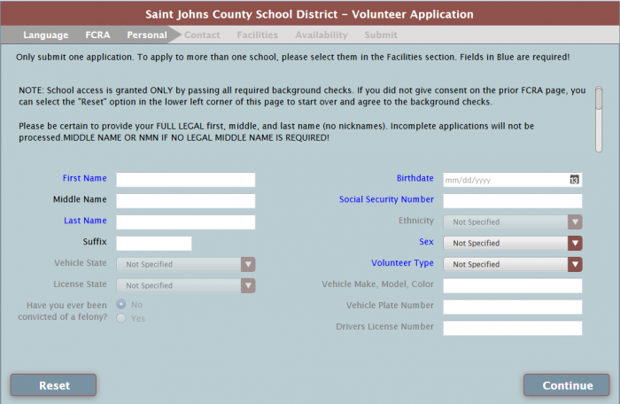 Volunteer Services St Johns County School District