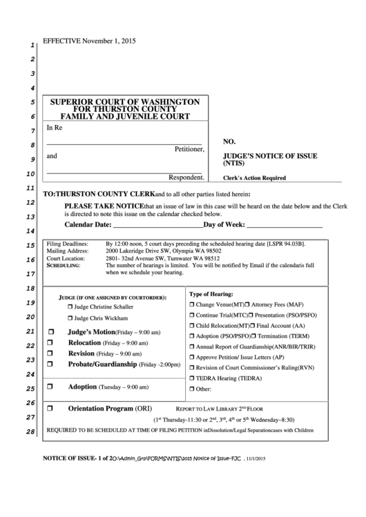 13 Washington Superior Court Forms And Templates Free To Download In PDF