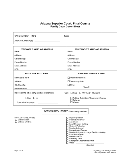 17 Family Court Self Help Program Forms Free To Edit Download 