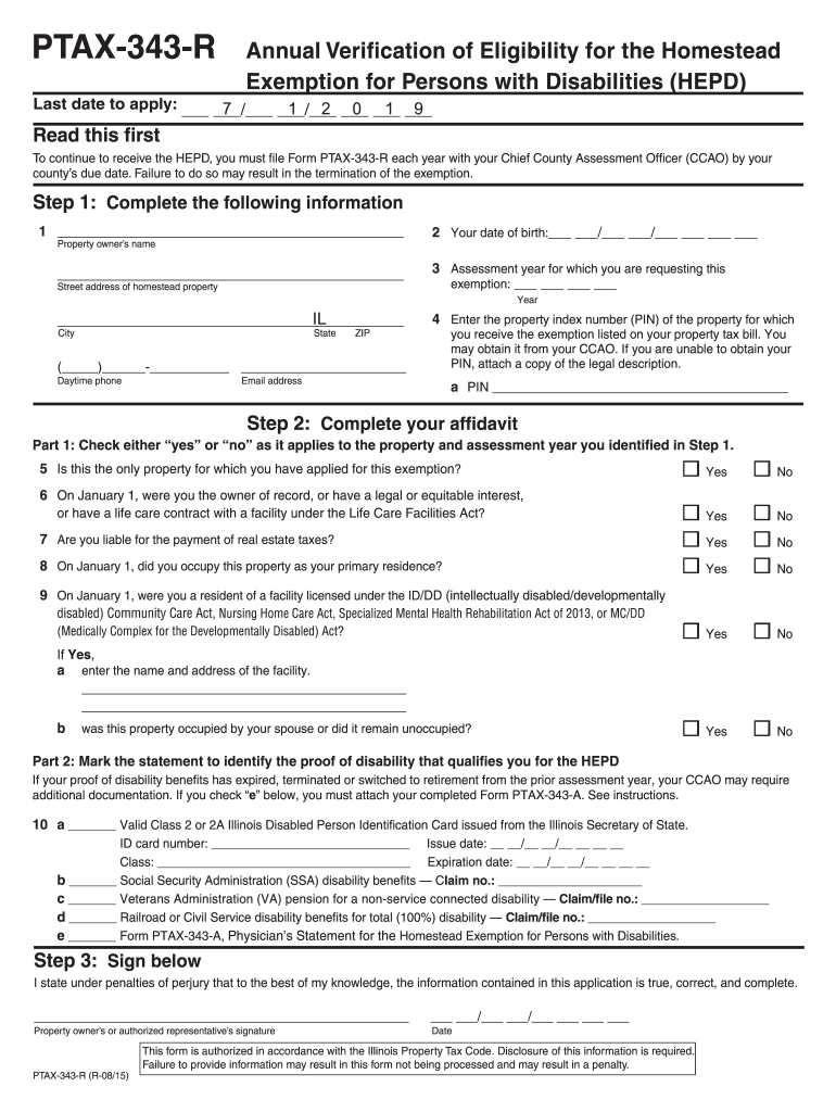 2015 2022 Form IL PTAX 343 R Fill Online Printable Fillable Blank