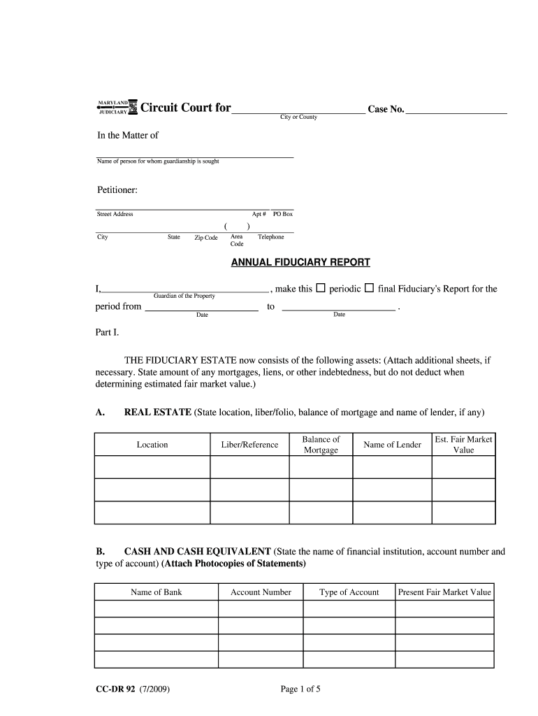 Annual Fiduciary Report Fill Out Sign Online DocHub