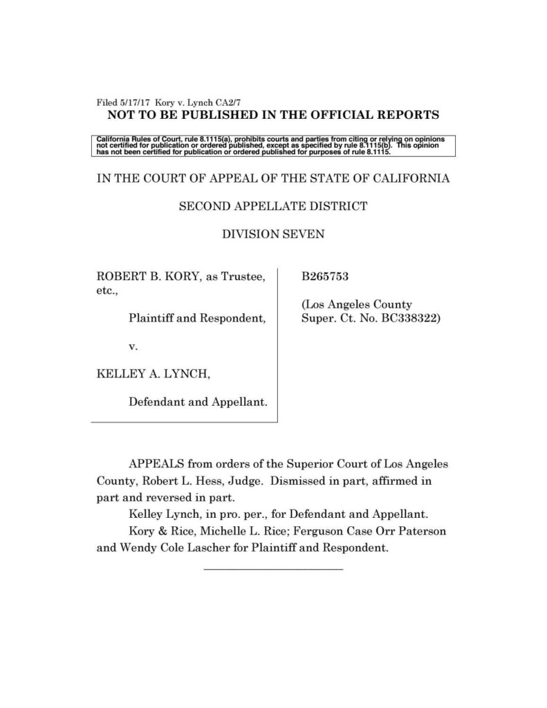 Appeal For Unlawful Detainer Judgement Los Angeles Digital Library