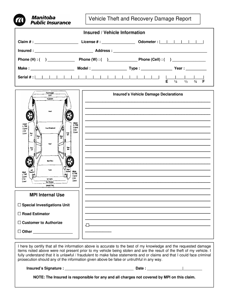 Auto Transport Dammage Form Fill Out Sign Online DocHub