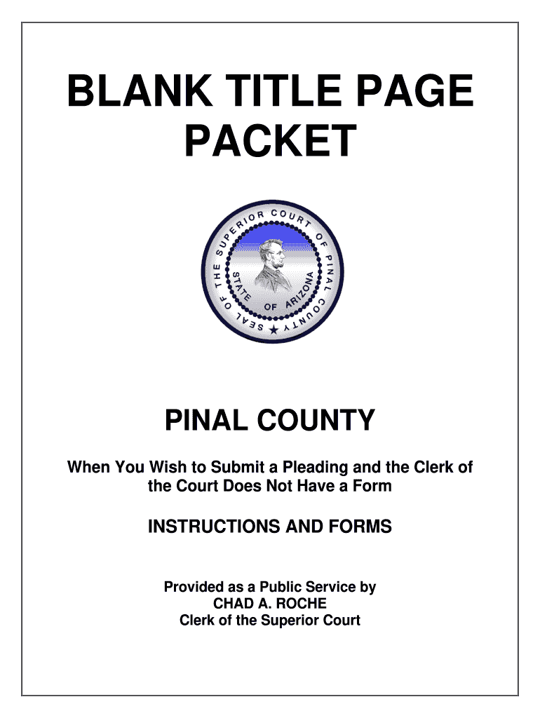 Blank Title Page Fill Online Printable Fillable Blank PdfFiller