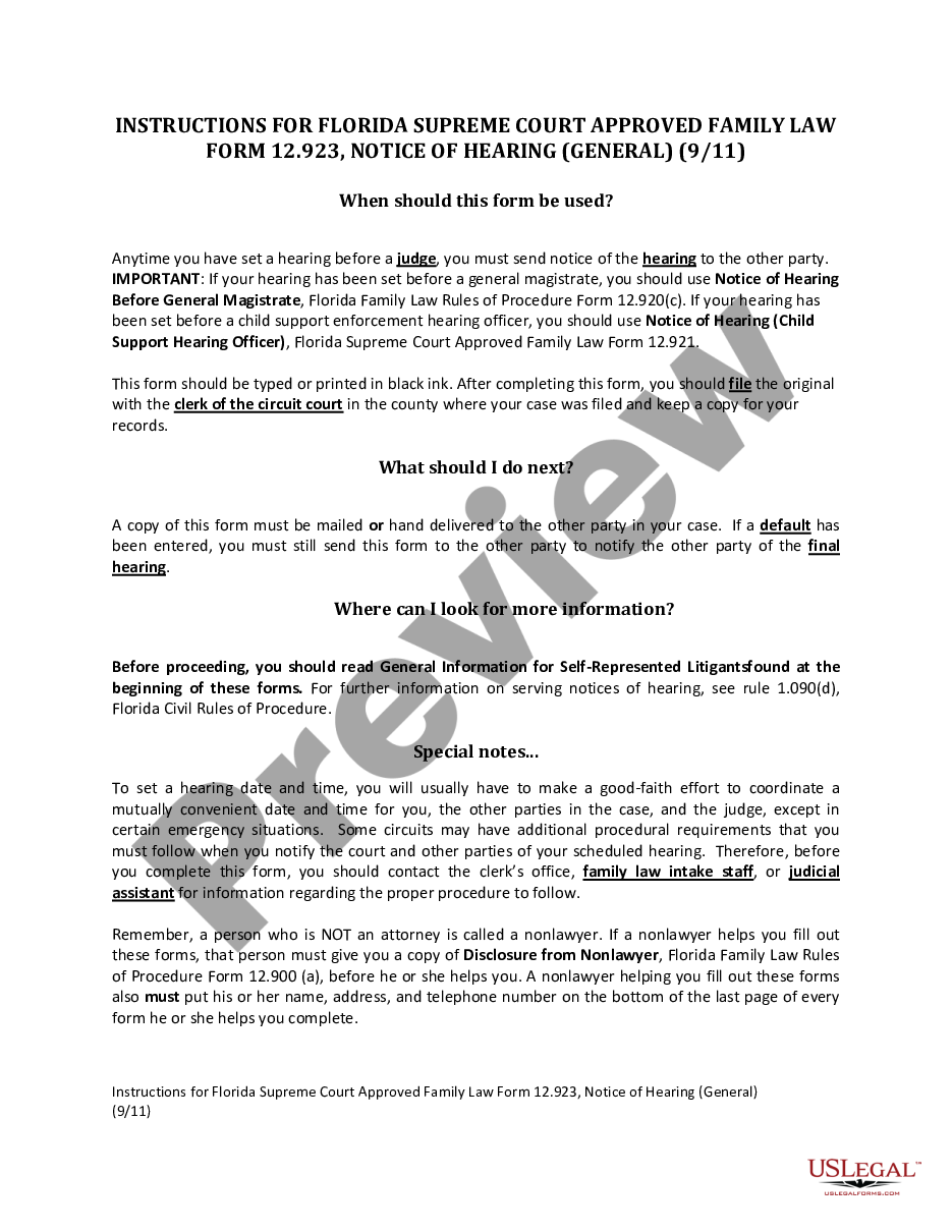 Broward Florida Notice Of Hearing General Notice Of Hearing Florida 