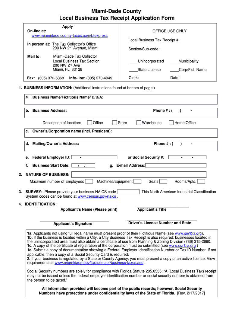 Business Tax Receipt Fill Out And Sign Printable PDF Template SignNow