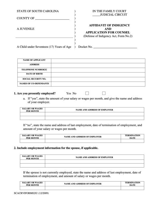 Butler County Juvenile Court Affidavit Of Indigency Form 2023 