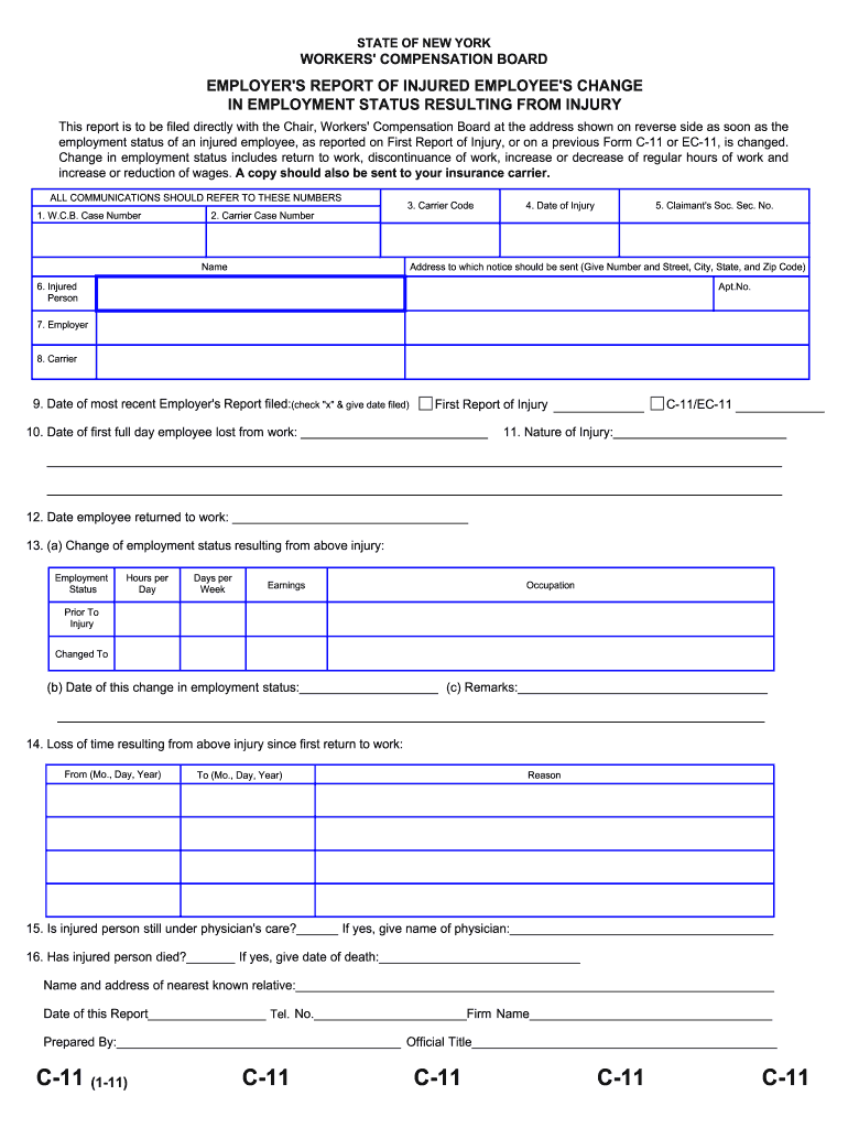 C 11 Form Fill Online Printable Fillable Blank PdfFiller