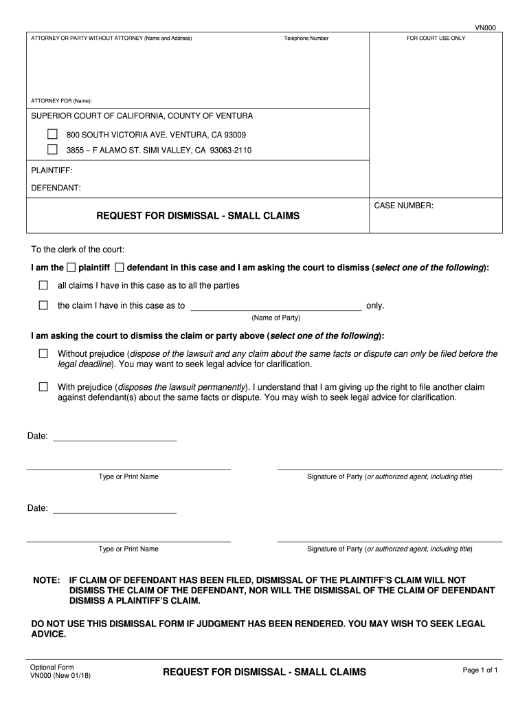 CA VN000 Ventura County 2018 2022 Fill And Sign Printable Template 