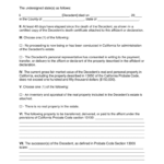 California Probate Small Estate Affidavit Form 2023