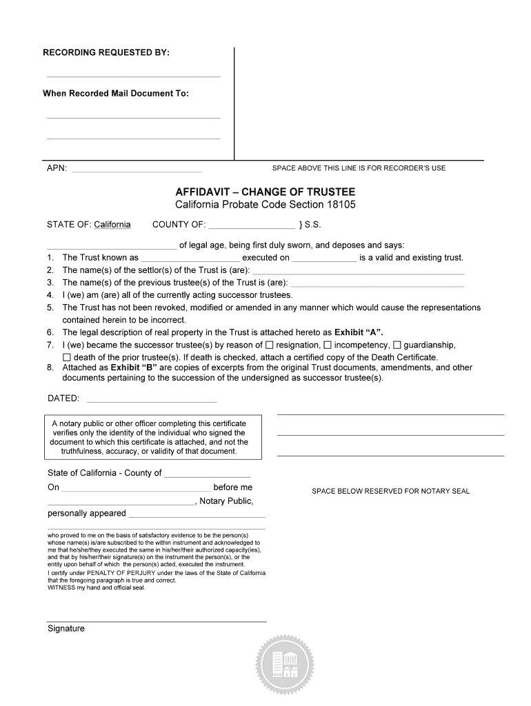 California Trustee Form Fill Online Printable Fillable Blank 