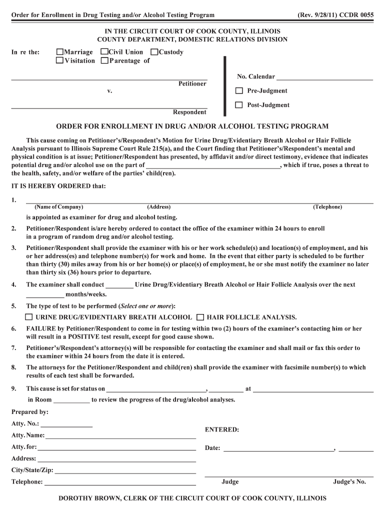 CCDR N055 Clerk Of The Circuit Court Of Cook County Form Fill Out And