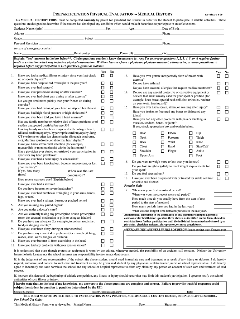 Ccisd Sports Physical Form Fill Out Sign Online DocHub