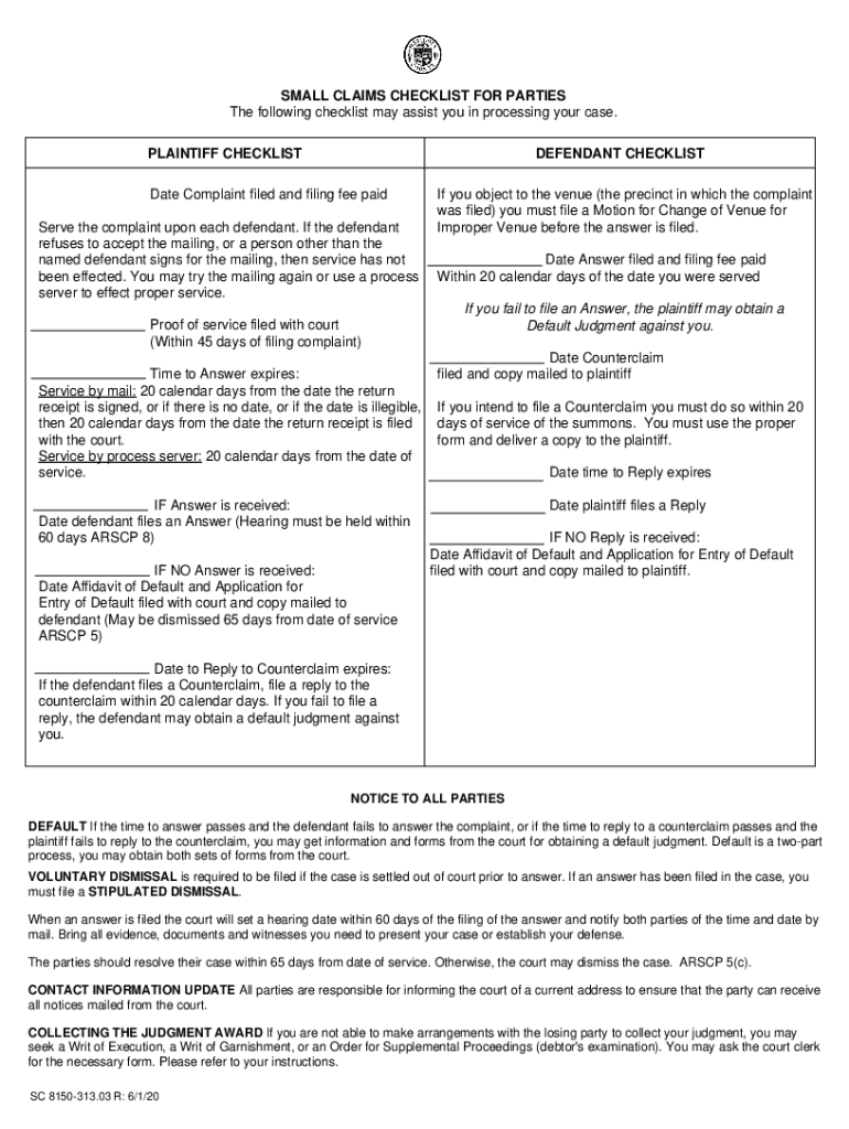 Claims Courts Fill Out Sign Online DocHub