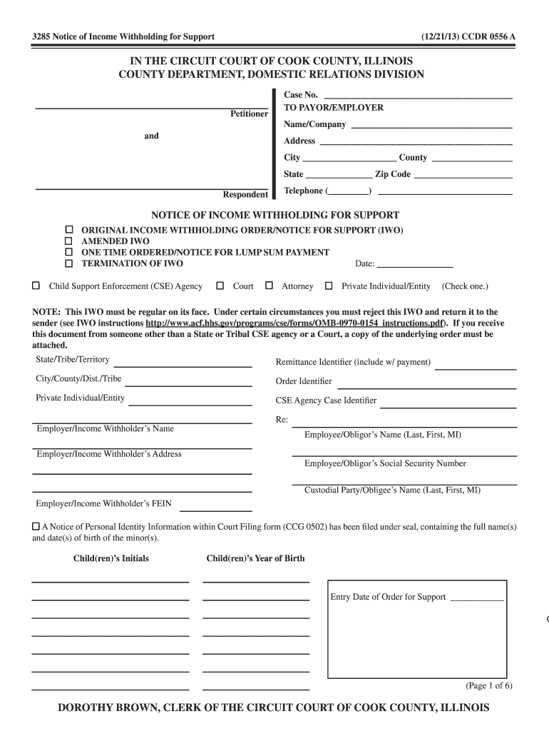 Clerk Of The Circuit Court Of Cook County Illinois Fill Out And Sign 