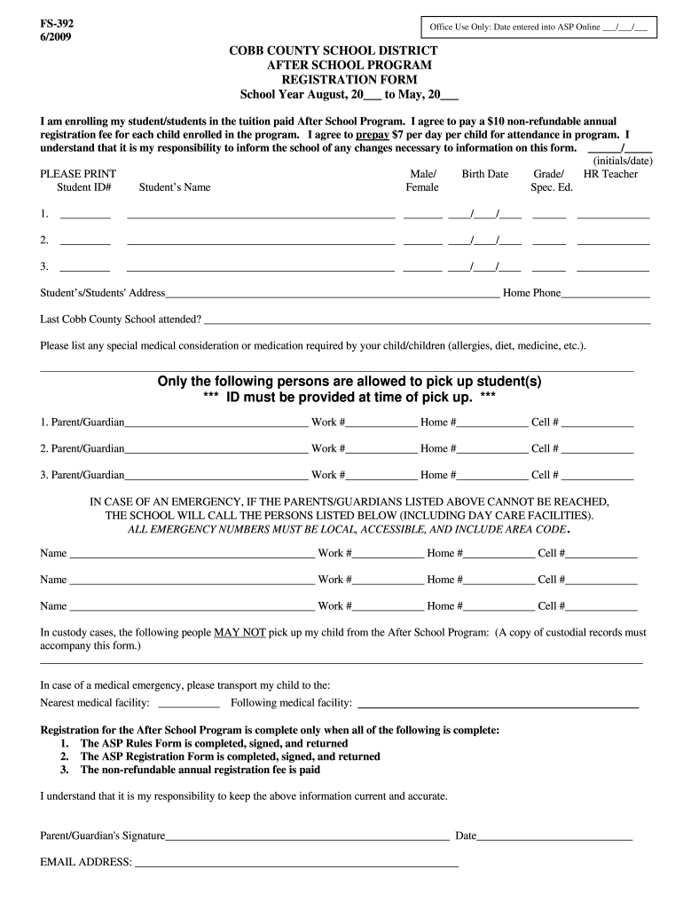 Cobb County School Registration Fill Out Sign Online DocHub