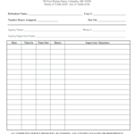 Community Service Forms Fir Drug Court Fill Online Printable