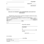 Completed Example Of The Judgment Lien Document Bexar County Judgement