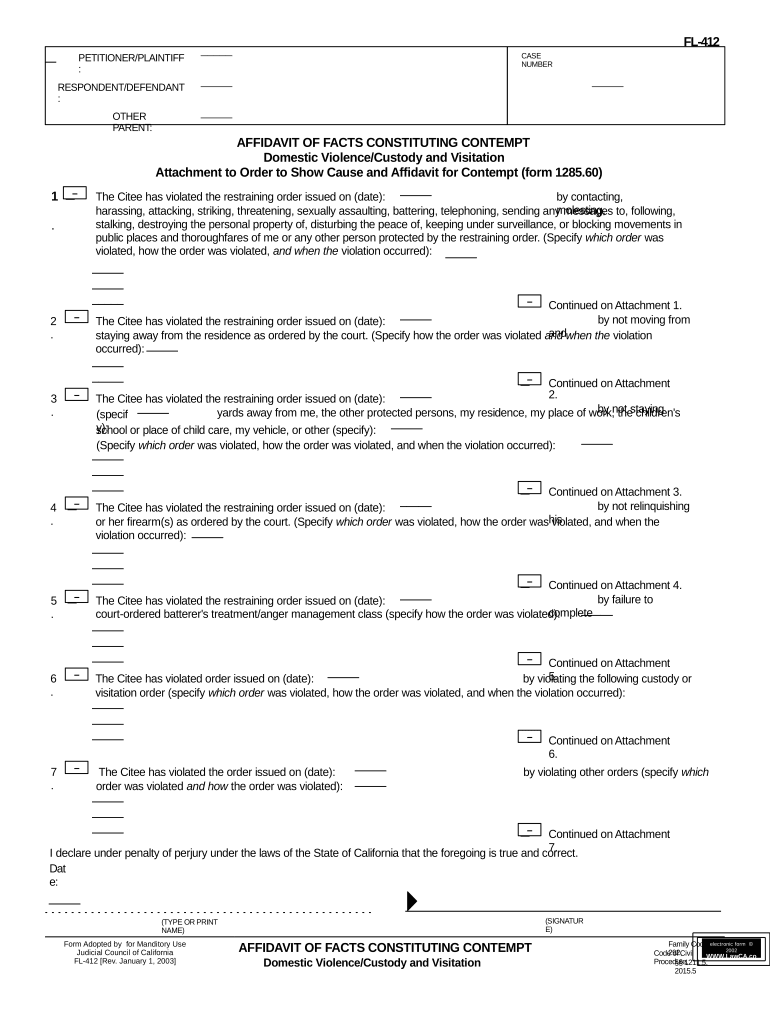 Contempt Court Form Fill Out And Sign Printable PDF Template SignNow