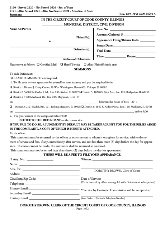 Cook County Court Fee Waiver Form CountyForms