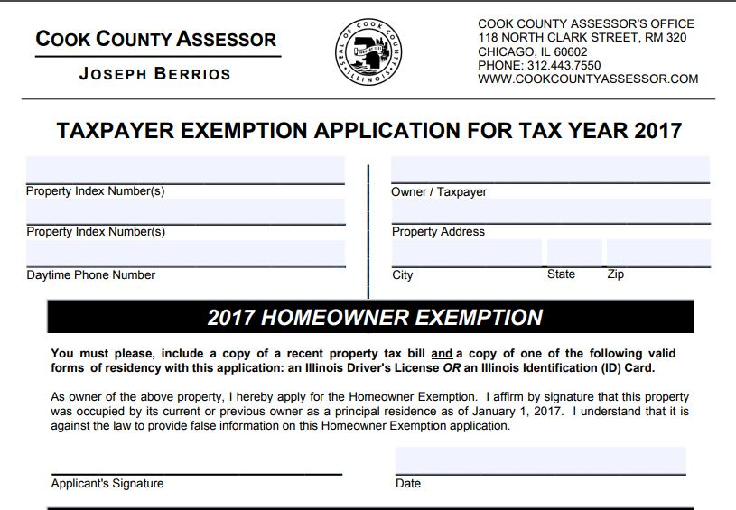 Cook County Tax Exemption Form 2022 CountyForms