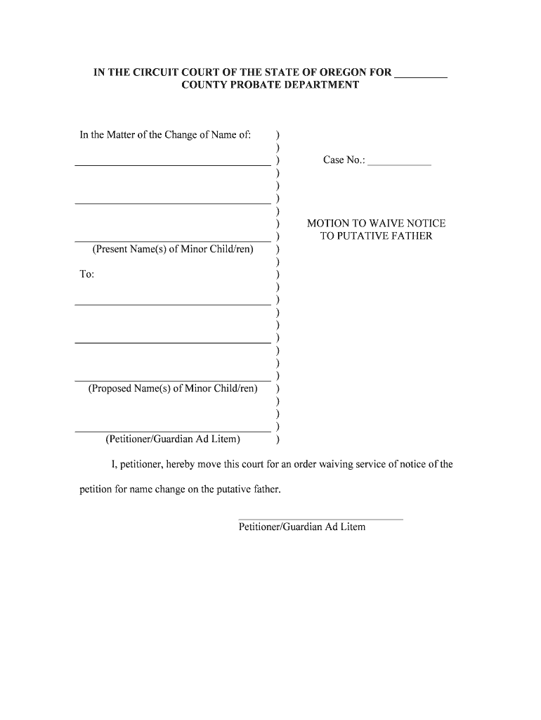 COUNTY PROBATE DEPARTMENT Form Fill Out And Sign Printable PDF