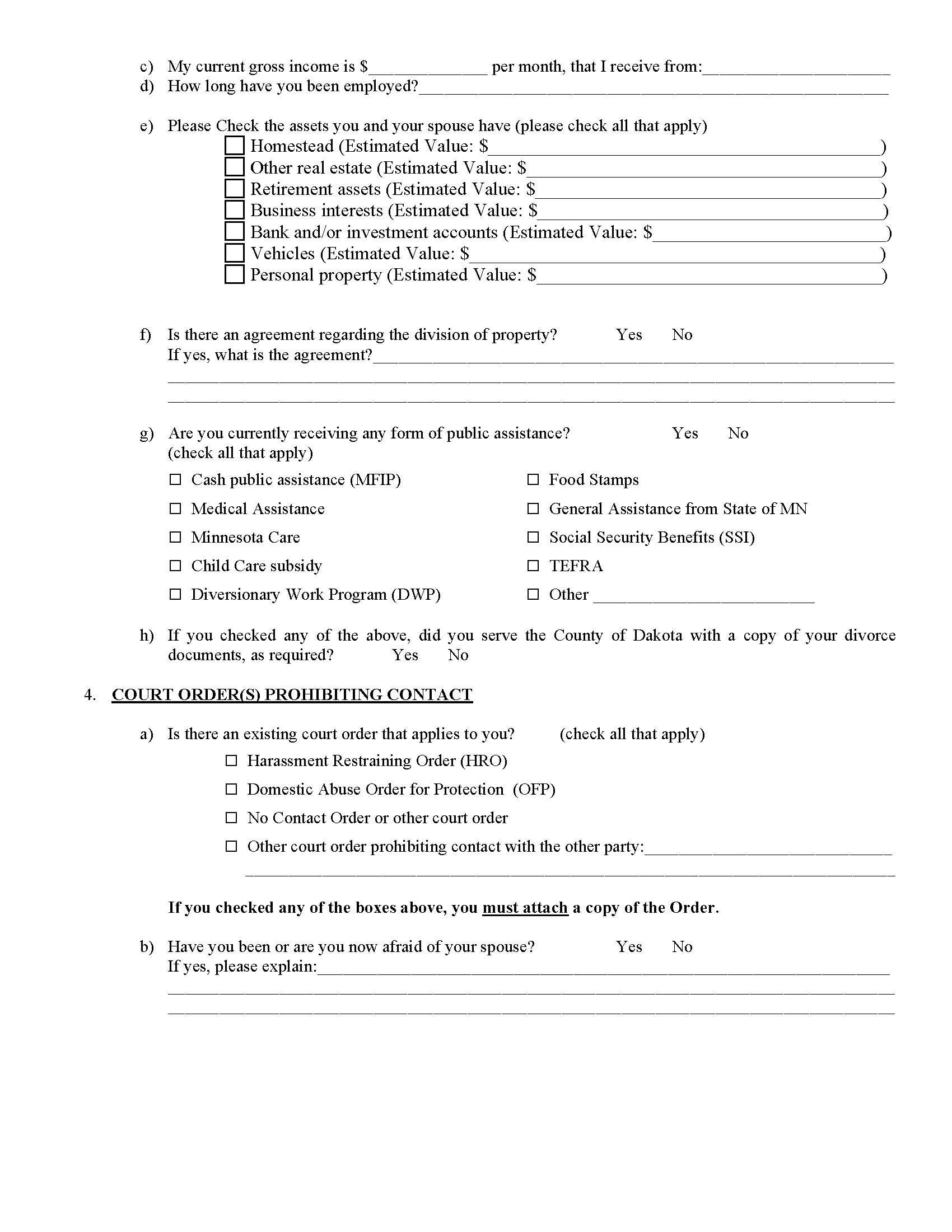 Dakota County Mn Divorce Forms Universal Network