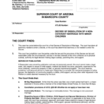 Decree Of Dissolution Of Marriage Superior Court Maricopa County